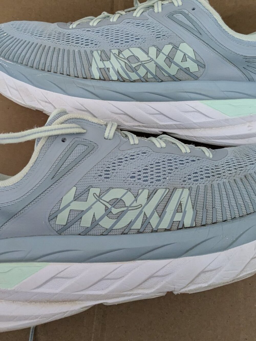 Hoka Women's Bondi 7 Blue Fog Glass Running Shoes 1110531 BFBG Size 11D - Picture 8 of 16